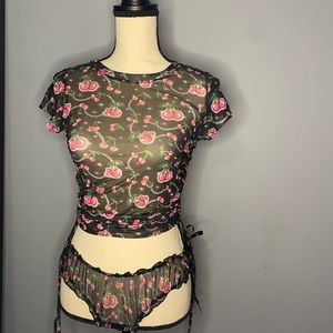 cherry 3piece outfit